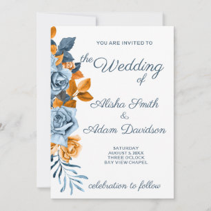 Einladung von Indigo & Rust Boho Rose Floral Weddi