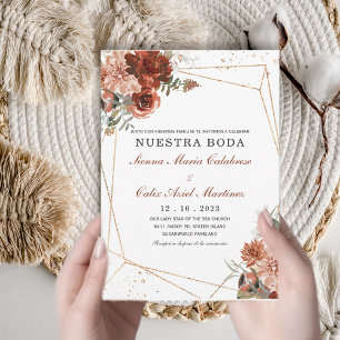 Einladung von Invitación boda marsala en español