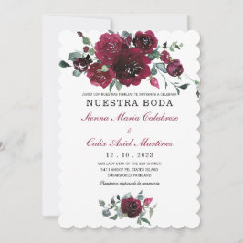 Einladung von Invitación boda marsala en español