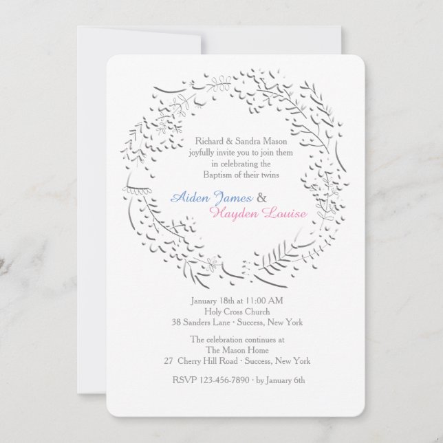 Einladung von Ivory Wreath (Vorderseite)