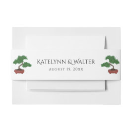 Einladung von Japanisch Bonsai Tree Hochzeit Einladungsbanderole