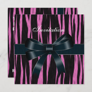 Einladung von Jeden Anlässen Black Pink Bow