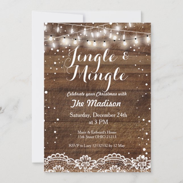 Einladung von Jingle and Mingle (Vorderseite)