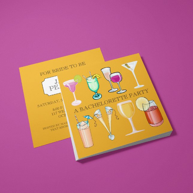 Einladung von Junggeselinnen-Abschieden (Gold) (Von Creator hochgeladen)