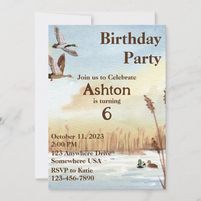 Einladung von Jungs (Vorderseite)