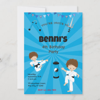 Einladung von Karate Birthday