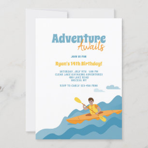 Einladung von Kayak Birthday