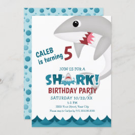 Einladung von Kids Shark Birthday Party