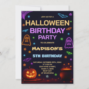 Einladung von Kindern zu Geburtstag Boo Bash