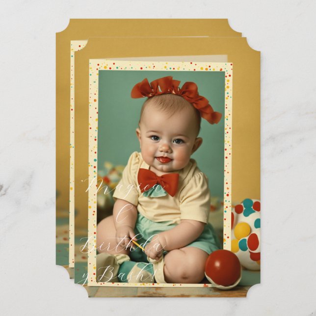 Einladung von Kindern zum Geburtstag (Vorne/Hinten)