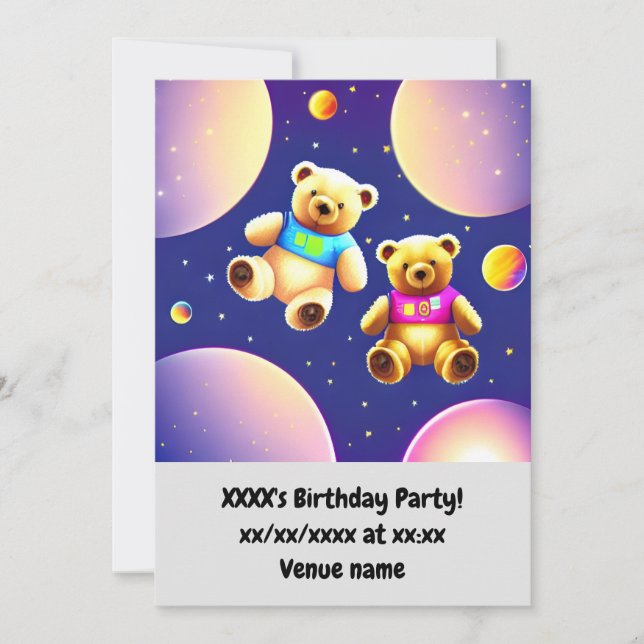 Einladung von Kindern zur Geburtstagsparty (Vorderseite)