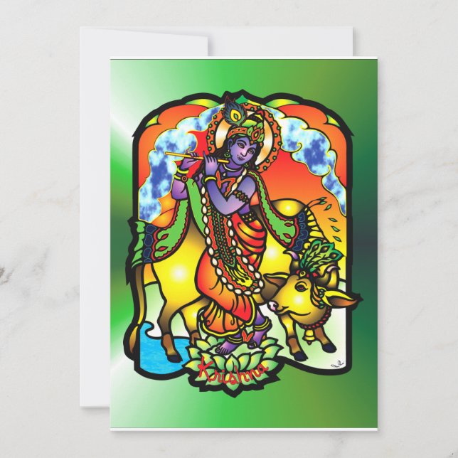 Einladung von Krishna (Vorderseite)