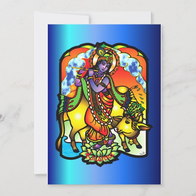 Einladung von Krishna (Vorderseite)