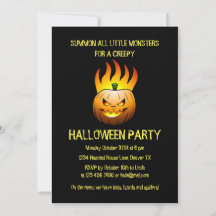 Einladung von Kürbiskürbis zum Creepy Burning Hall