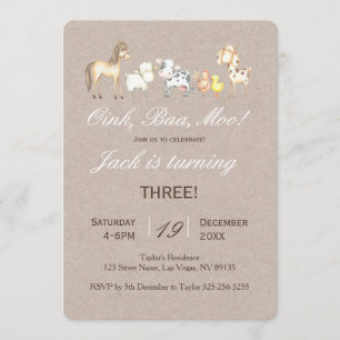 Einladung von Landtieren zum Geburtstag