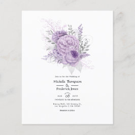 Einladung von Lavendel und Silver Floral Flyer