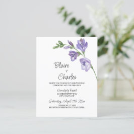 Einladung von Lavender und Green Floral Wedding Postkarte