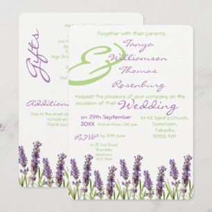 Einladung von Lavender Wedding