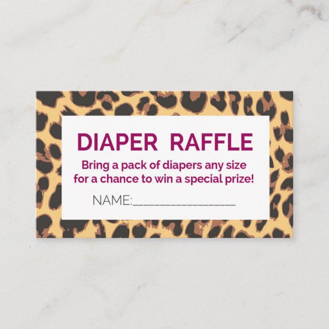 Einladung von Leopard Diaper (Vorderseite)