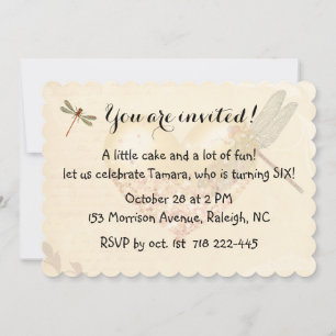 Einladung von Libellen und Bollwerken zum Geburtst