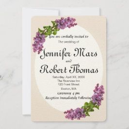Einladung von Lilac und Cream Wedding