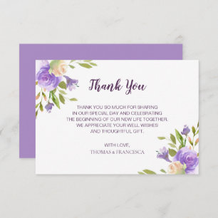 Einladung von Lilac Watercolor Floral Wedding