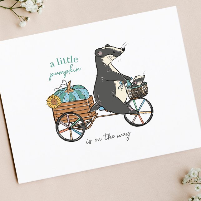 Einladung von Little Pumpkin Fall Baby Shower Postkarte (Von Creator hochgeladen)