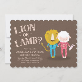 Einladung von Löwen oder Lammfleisch