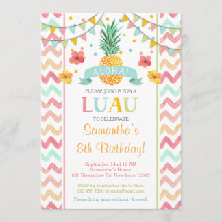 Einladung von Luau zum Geburtstag, Ananas