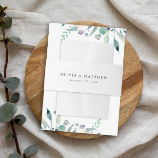 Einladung von Luxe Navy Minimalistisch Wedding Mon Einladungsbanderole