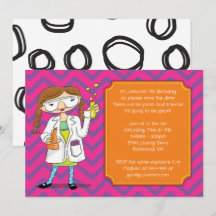 Einladung von Mad Scientist: Brünette Girl-Tränke