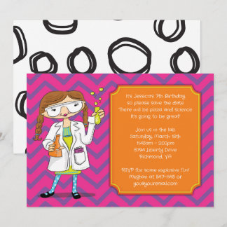 Einladung von Mad Scientist: Brünette Girl-Tränke