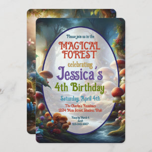 Einladung von Magical Forest Birthday Party