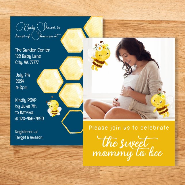Einladung von Mama zu Baby-Dusche (Celebrate the sweet mommy to bee with these adorable baby shower invitations! )