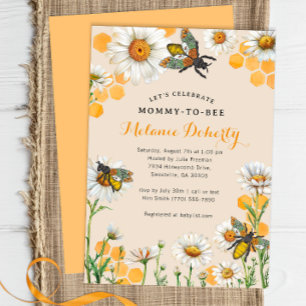 Einladung von Mami zu Bee Baby Shower Wasserfarb