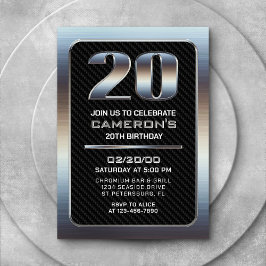 Einladung von Männern zum 20. Geburtstag