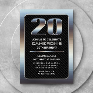 Einladung von Männern zum 20. Geburtstag