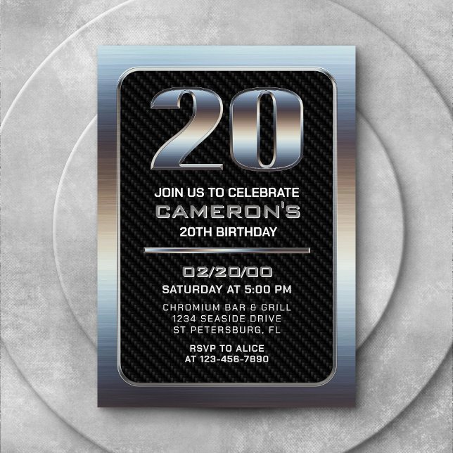 Einladung von Männern zum 20. Geburtstag (Von Creator hochgeladen)