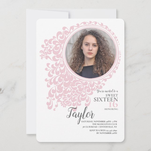 Einladung von Mariah 16 . Geburtstag Foto (Vorderseite)