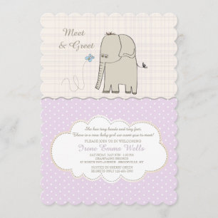 Einladung von Mäuse & Greet Baby Girl