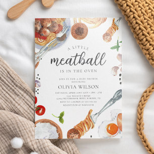 Einladung von Meatball Italian Baby Shower