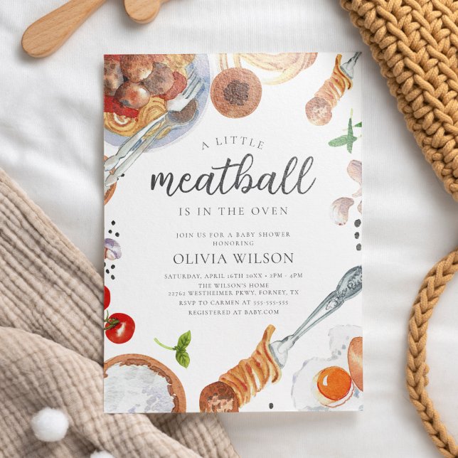 Einladung von Meatball Italian Baby Shower (Von Creator hochgeladen)