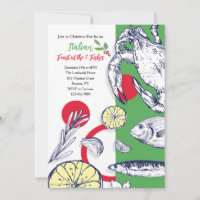 Einladung von Meeresfrüchten