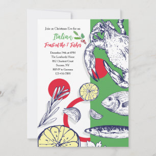 Einladung von Meeresfrüchten