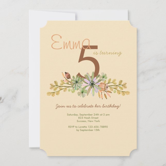 Einladung von Milcherzeugnissen in Korallen (Vorderseite)