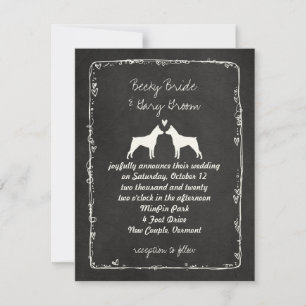 Einladung von Miniatur Pinschers Hochzeit
