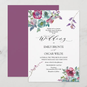 Einladung von Mint und Mauve Floral