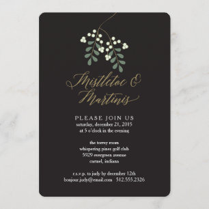 Einladung von Mistletoe und Martinis