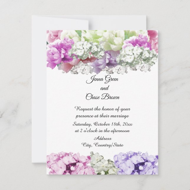 Einladung von Mixed Bouquet Floral Wedding (Vorderseite)