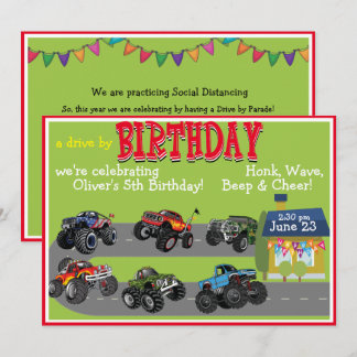 Einladung von Monster Truck By Birthday Parade